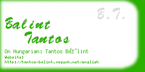 balint tantos business card